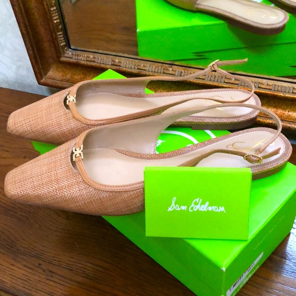 New Sam Eldeman women Cleo flats.  Size 12.  Sling back buckle. - Picture 13 of 14